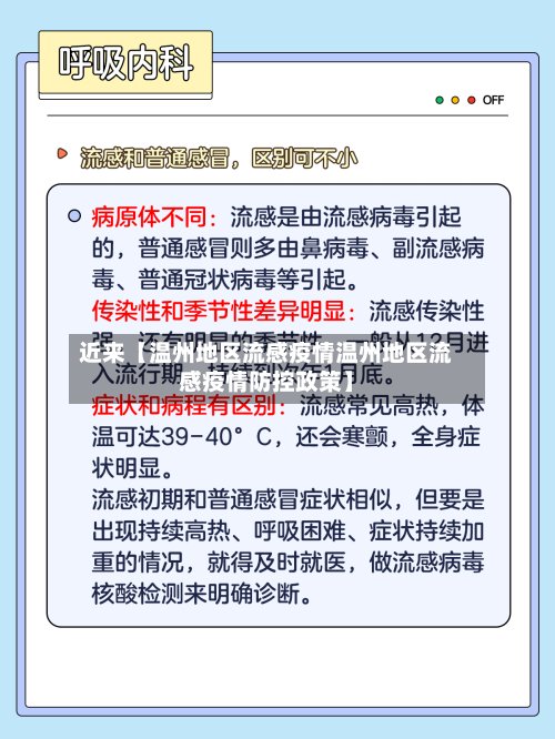 近来【温州地区流感疫情温州地区流感疫情防控政策】