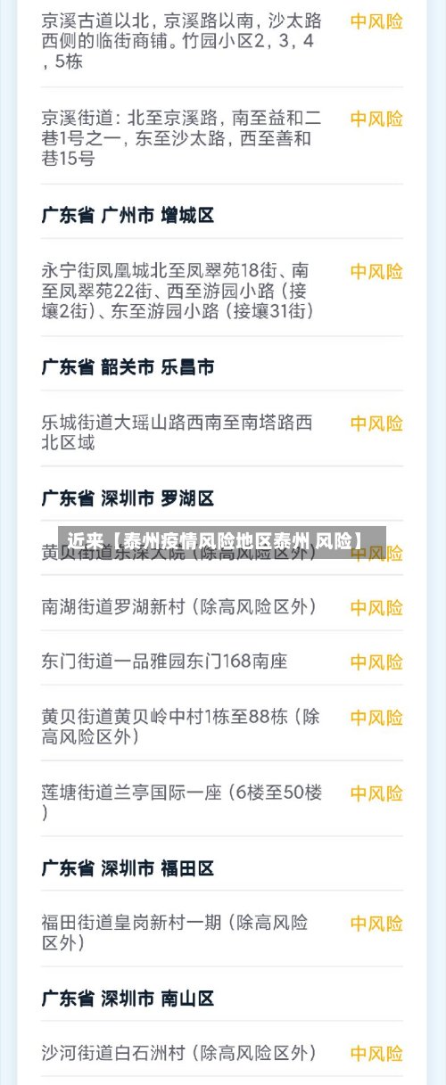 近来【泰州疫情风险地区泰州 风险】-第2张图片