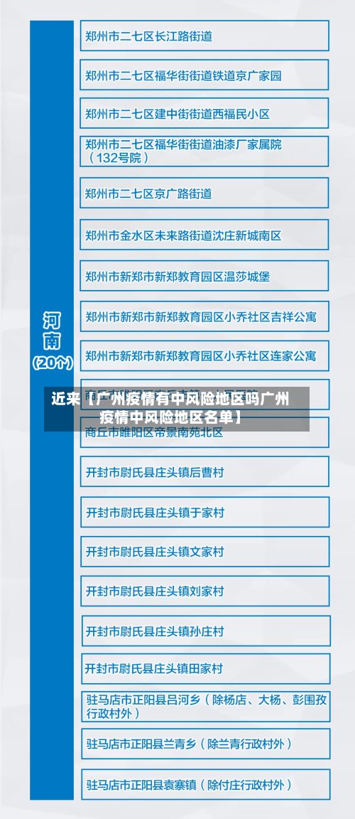 近来【广州疫情有中风险地区吗广州疫情中风险地区名单】-第3张图片