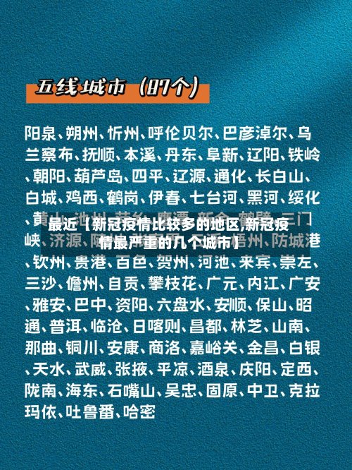 最近【新冠疫情比较多的地区,新冠疫情最严重的几个城市】