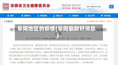 阜阳地区的疫情(阜阳最新好消息)-第3张图片