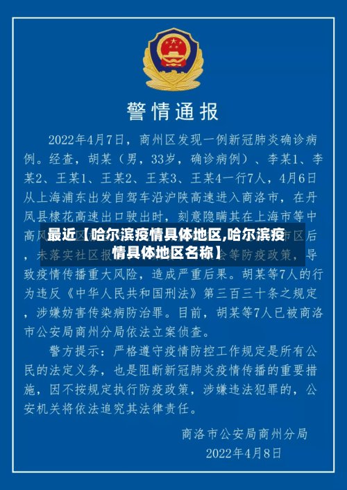 最近【哈尔滨疫情具体地区,哈尔滨疫情具体地区名称】-第2张图片