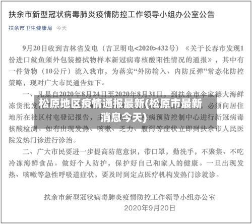 松原地区疫情通报最新(松原市最新消息今天)-第2张图片