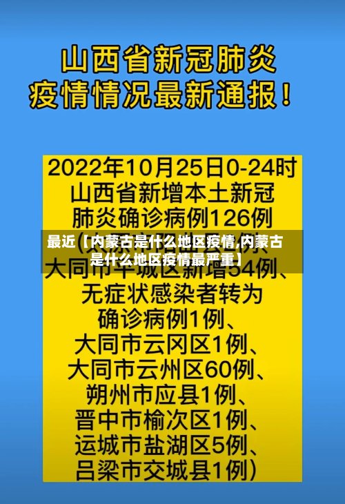 最近【内蒙古是什么地区疫情,内蒙古是什么地区疫情最严重】
