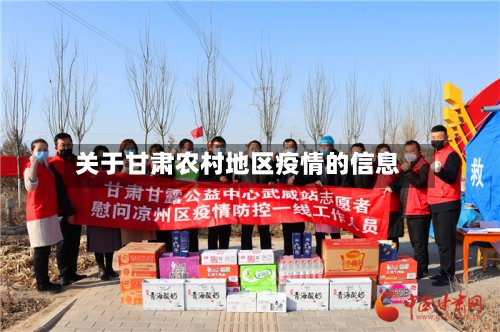 关于甘肃农村地区疫情的信息-第2张图片