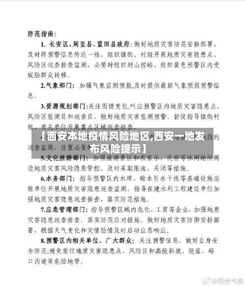 【西安本地疫情风险地区,西安一地发布风险提示】