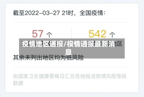 疫情地区通报/役情通报最新消息