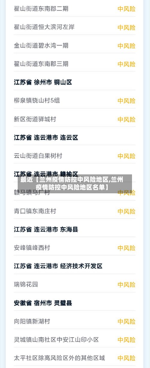最近【兰州疫情防控中风险地区,兰州疫情防控中风险地区名单】-第3张图片