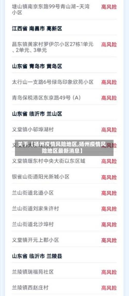 关于【扬州疫情风险地区,扬州疫情风险地区最新消息】-第3张图片