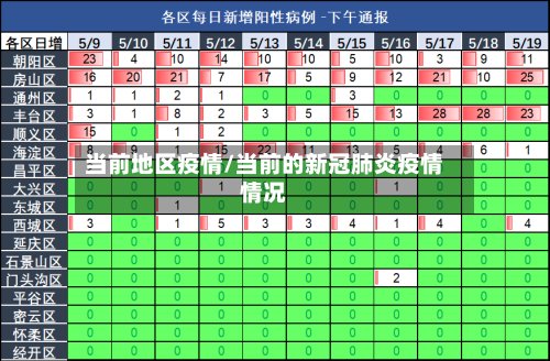 当前地区疫情/当前的新冠肺炎疫情情况