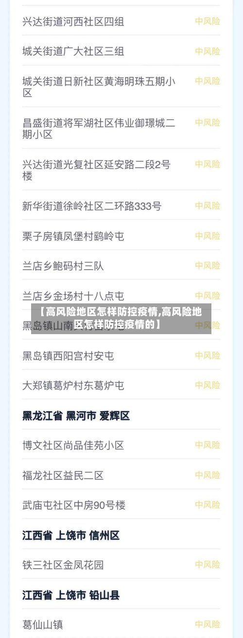 【高风险地区怎样防控疫情,高风险地区怎样防控疫情的】-第2张图片