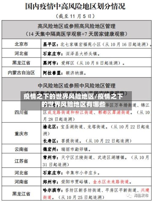 疫情之下的世界风险地区/疫情之下的世界风险地区有哪些-第2张图片