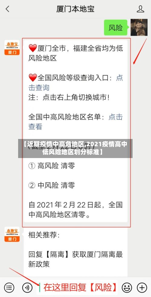 【近期疫情中高危地区,2021疫情高中低风险地区划分标准】-第2张图片