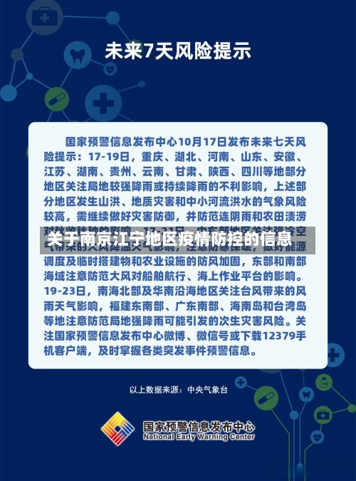 关于南京江宁地区疫情防控的信息