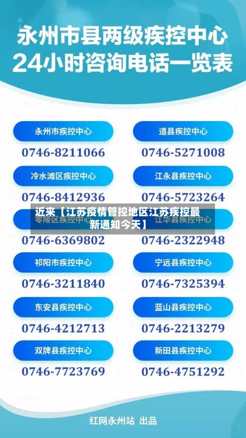 近来【江苏疫情管控地区江苏疾控最新通知今天】