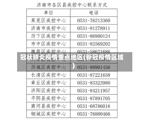 冠状肺炎疫情重点地区(新冠疫情区域)