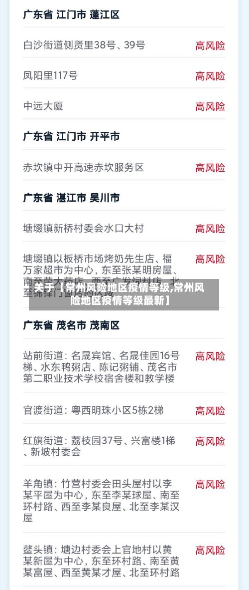 关于【常州风险地区疫情等级,常州风险地区疫情等级最新】-第2张图片