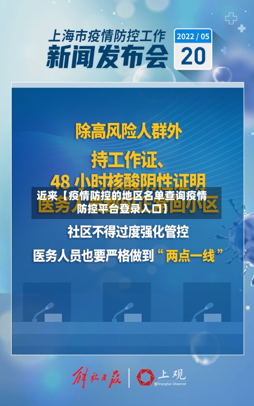 近来【疫情防控的地区名单查询疫情防控平台登录入口】-第3张图片