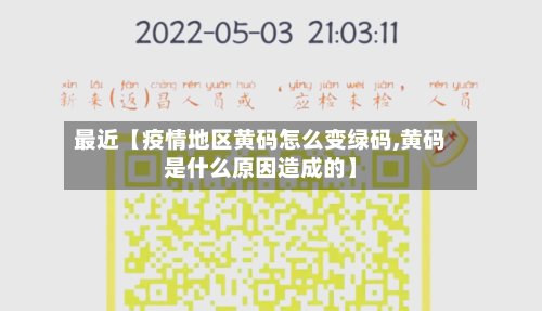 最近【疫情地区黄码怎么变绿码,黄码是什么原因造成的】-第3张图片
