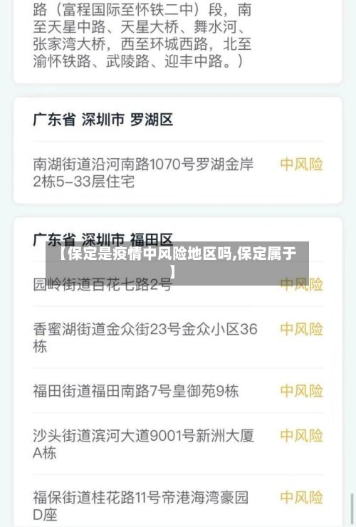 【保定是疫情中风险地区吗,保定属于】-第2张图片