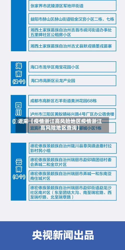 近来【疫情浙江高风险地区疫情浙江高风险地区查询】-第2张图片
