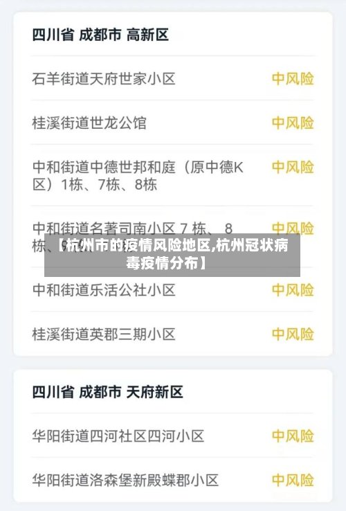 【杭州市的疫情风险地区,杭州冠状病毒疫情分布】