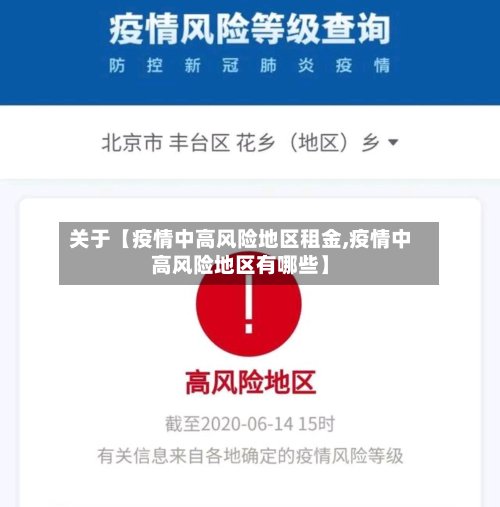 关于【疫情中高风险地区租金,疫情中高风险地区有哪些】-第3张图片
