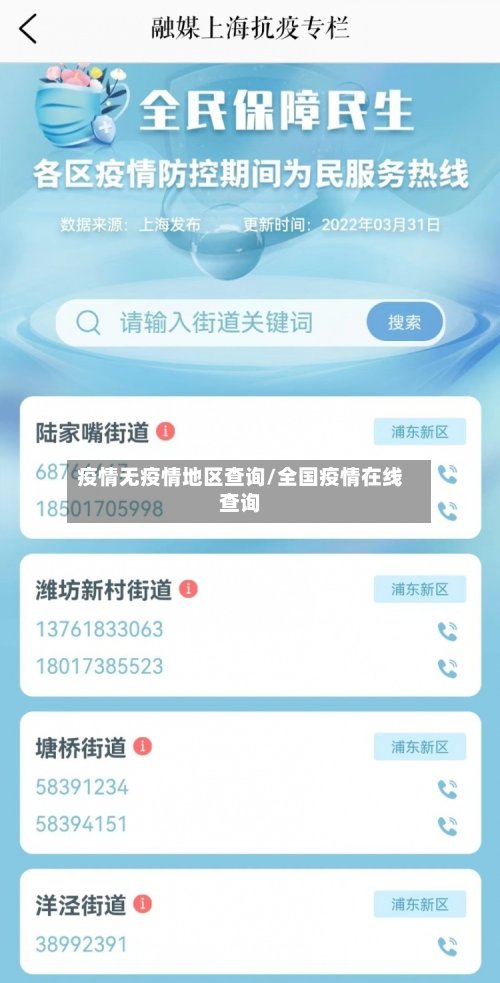疫情无疫情地区查询/全国疫情在线查询