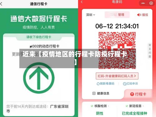 近来【疫情地区的行程卡防疫行程卡】